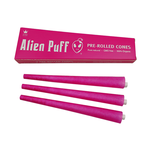 Alien Puff Hot Pink King size Cones 24 Packs (HP184)