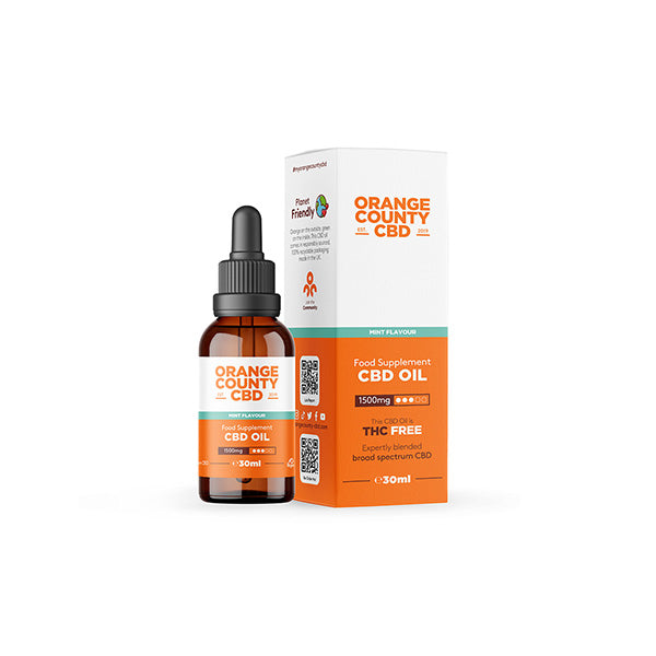 Orange County CBD 1500mg Flavoured Tincture Oil 30ml