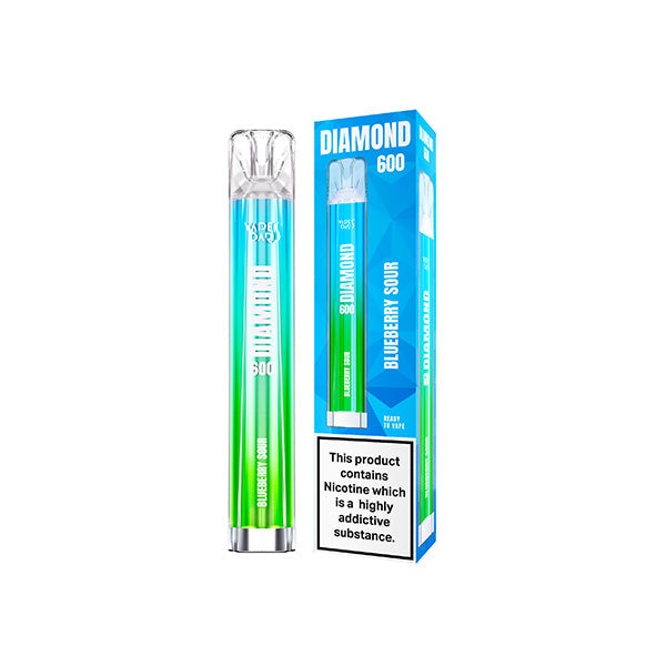 20mg Vapes Bars Diamond 600 Disposable Vape Device 600 Puffs